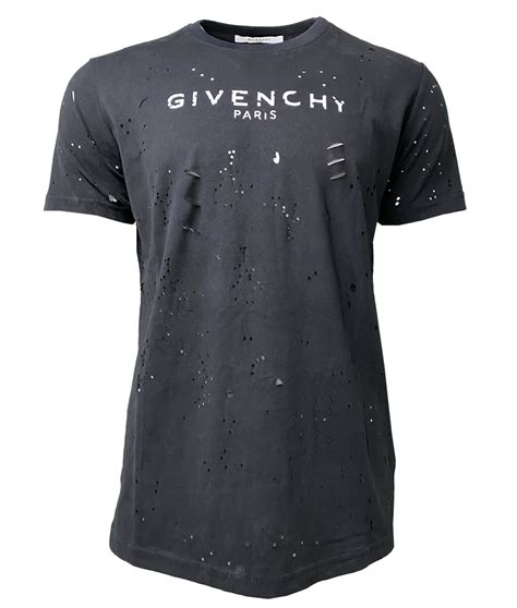 givenchy destroyed tee|givenchy t shirts black and white.